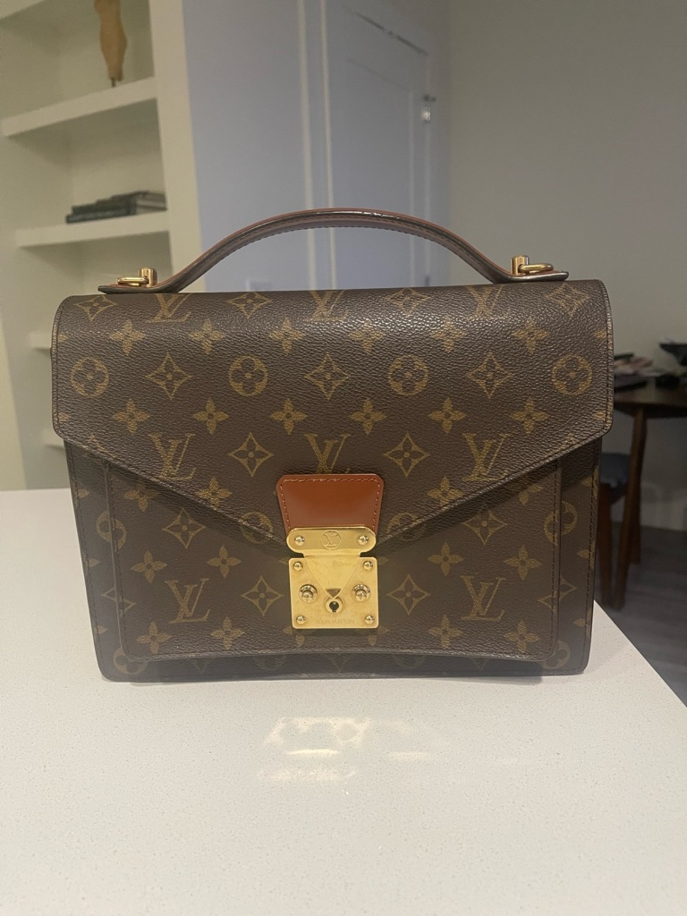 Authentic Vintage Louis Vuitton LV
Monceau 28 Brown Monogram Bag